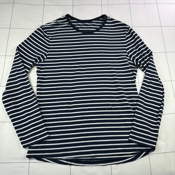 Lululemon Shirt Mens Small Blue White Striped 5 Year Basic Long Sleeve Casual - Picture 1 of 5